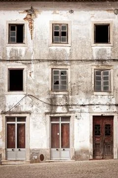 Front of a abandoned building Stock Photos