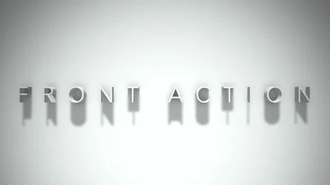 Front action 3D title animation with shadows on a white background Stock Footage 298000249