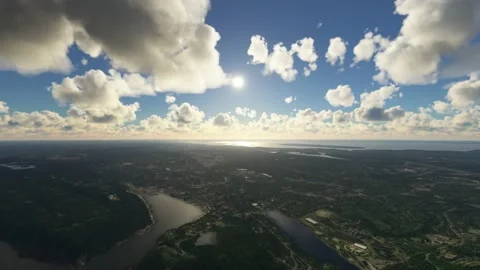 Front Aerial View Shot of St. John's Newfoundland. Canada Stock Footage 237521583