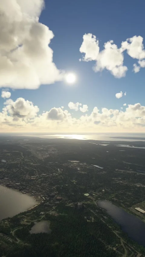 Front Aerial View Shot of St. John's Newfoundland. Canada Stock Footage 284489816