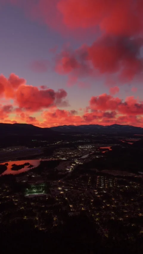 Front Aerial View at Sunset of S.S. Klondike National Historic Site. Canada 動画素材 284490041