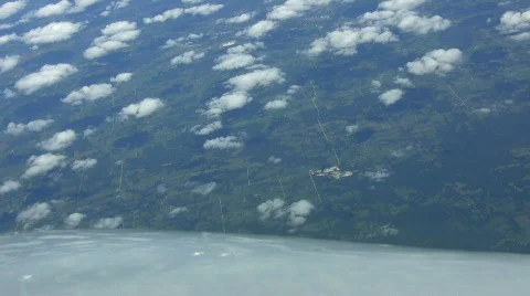 Front of Airplane @ 35000ft CR Stock Footage 548286