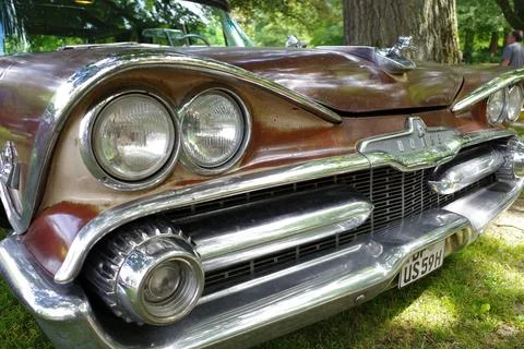 Front of an American old-timer Stock Photos