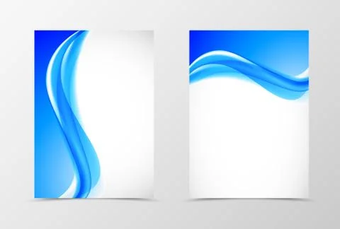 Front and back dynamic design flyer template Stock Illustration