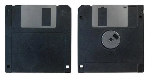 Front And Back Floppy Disk Stock Photos