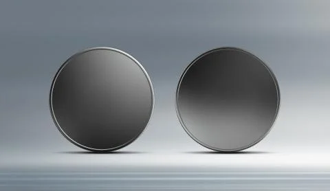 Front and back Silver coin with background Stock Illustration