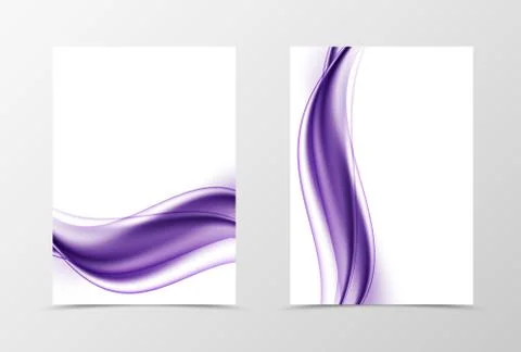 Front and back smooth design flyer template Stock Illustration