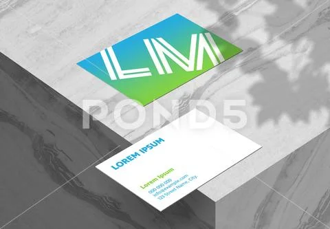 Front and back template of business card on table Modello PSD