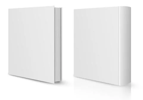 Front and back view of book Stock Illustration