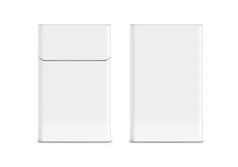 Front And Back View Of Flip-top Cigarette Pack Иллюстрация
