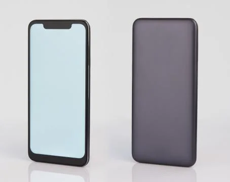 Front and back view of smartphone Stock Photos