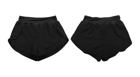 Front and back view of women's compression skirt 스톡 사진