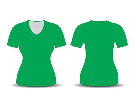 Front and back views of blank t-shirt Stock Illustration
