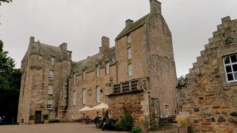 Front and Side of Kellie Castle, Near Pittenweem and Anstruther, Fife, Scotland Stock Footage 328471608