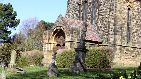 Front And Side Of Small Church Video stock 153214503