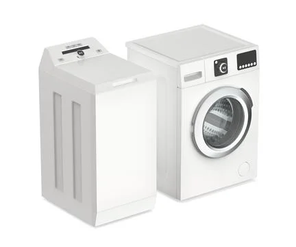 Front and top load washing machines Stock Illustration