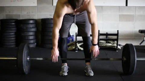 Front Barbell Squat Stock Footage 22994713