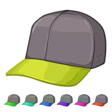 Front baseball cap cartoon vector graphic Stock Illustration
