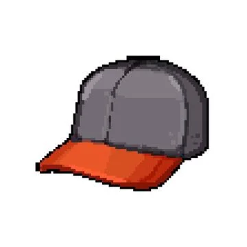 Front baseball cap pixel art vector illustration Stock Illustration