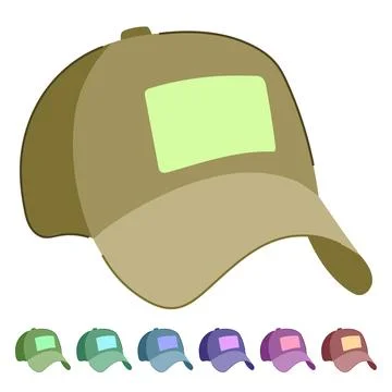 Front baseball cap vector cartoon graphic Stock Illustration