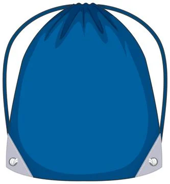 Front of basic blue backpack isolated Illustrazione stock