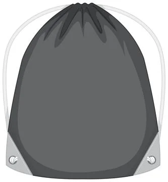 Front of basic grey backpack isolated Stock Illustration