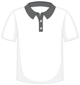 Front of basic polo shirt isolated イラスト素材