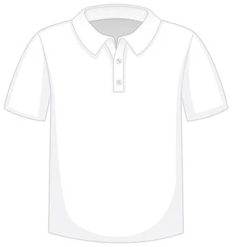 Front of basic polo shirt isolated Stockillustratie