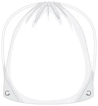 Front of basic white backpack isolated イラスト素材
