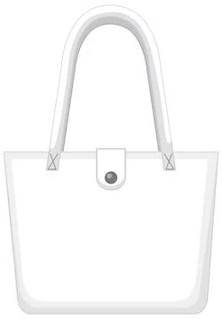 Front of basic white handbag isolated Stockillustratie