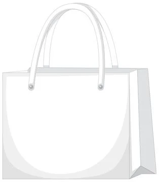 Front of basic white handbag isolated 스톡 일러스트