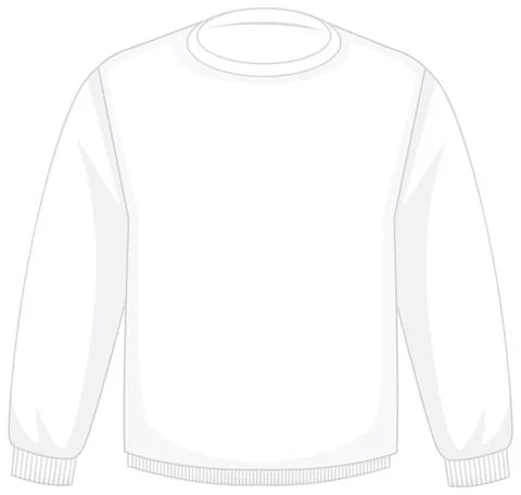 Front of basic white long sleeves isolated Stock Illustration