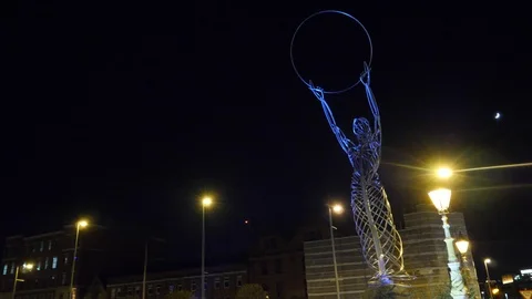 Front of The Beacon Of Hope Belfast Stock Footage 91260559