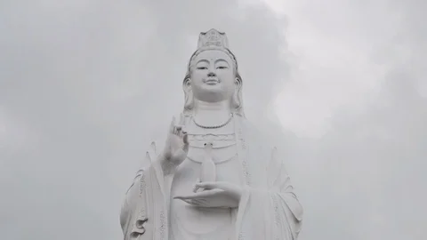 Front of Big Buddha at Cha Linh Ung Stock Footage 113677142