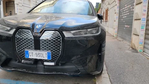 The front of the BMW iX Stock Footage 277213912