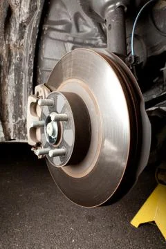 Front brake assembly Stock Photos