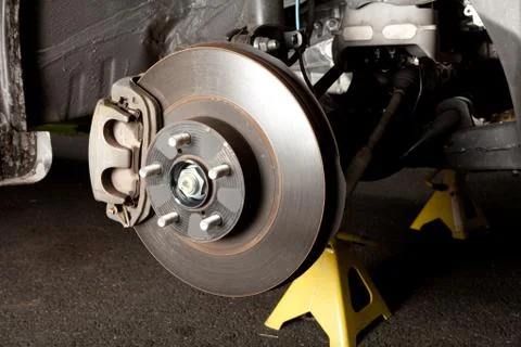 Front brake assembly Stock Photos