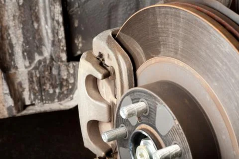 Front brake assembly Stock Photos