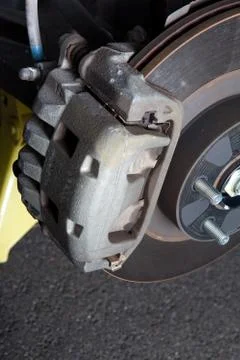 Front brake assembly Stock Photos