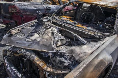 Front of broken car Stock Photos
