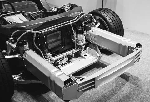 Front bumper engine cover box shaped metal body, high impact resistance for h 스톡 사진