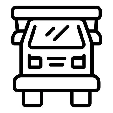 Front bumper of lorry icon outline vector. Car tipper Ilustración de archivo