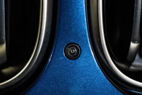 Front camera in the all-round 360 view of the premium SUV Stock Photos