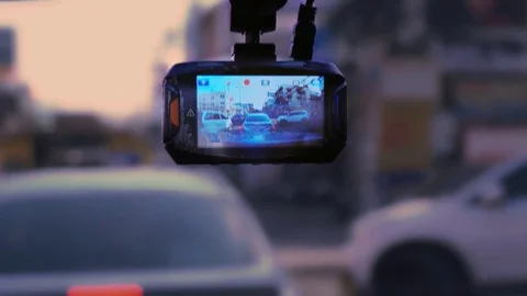 Front camera car recorder Stock Footage 75217099