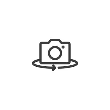 Front camera icon vector on white background Stock Illustration