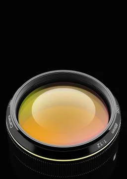 Front of the camera lens Stock Illustration