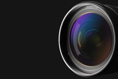 Front of the camera lens Stock Illustration