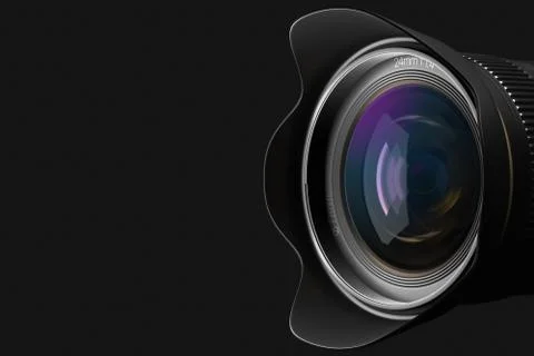 Front of the camera lens Stock Illustration