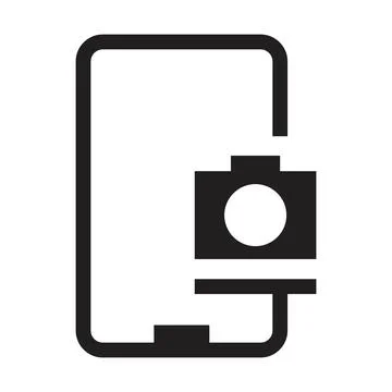 Front camera vector icon design template Stockillustratie