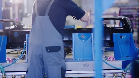 A front of a car is getting made Video stock 118846659